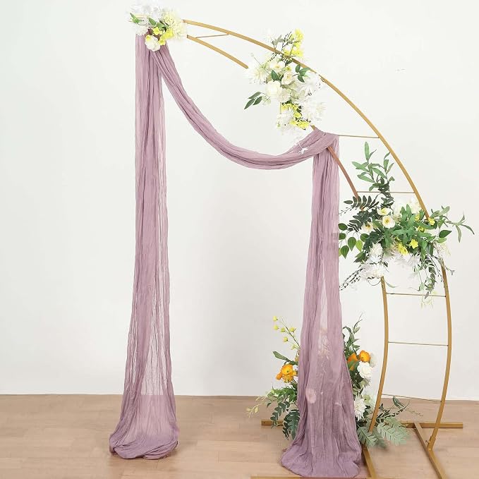 Efavormart 20ft Violet Amethyst Gauze Cheesecloth Wedding Arch Drapery Fabric - Image 5