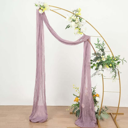 Efavormart 20ft Violet Amethyst Gauze Cheesecloth Wedding Arch Drapery Fabric - Image 5