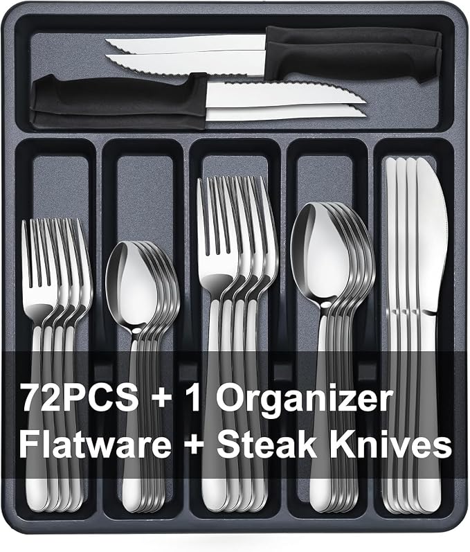 Pleafind 73-Piece Silverware Set by Pleafind