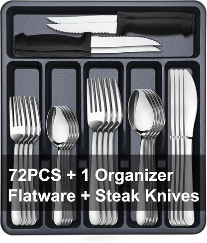 Pleafind 73-Piece Silverware Set by Pleafind