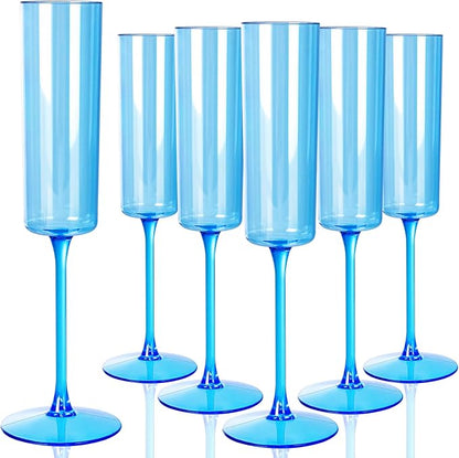 YOUBET 24Pack Blue Champagne Flutes Plastic by YOUBET
