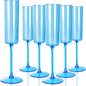 YOUBET 24Pack Blue Champagne Flutes Plastic by YOUBET