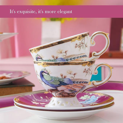 ACMLIFE Bone China Tea Set for Adults - Image 5