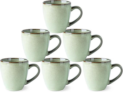 GBHOME Ceramic Coffee Mugs Set of 6, 12oz Stoneware Coffee Mugs Set by GBhome