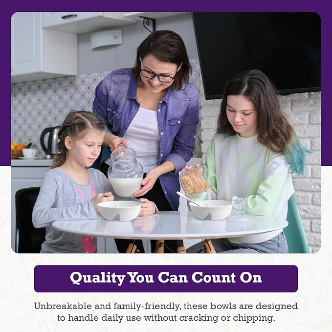 3 Pack - Just Crunch Anti-Soggy Cereal Bowl - Keeps Cereal Fresh & Crunchy | - Image 7