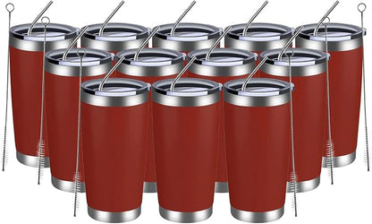 MEWAY 20oz Tumbler 12 Pack Double Wall Vacuum Insulated Travel Mug Bulk by MEWAY