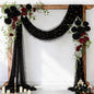 Pearl Table Runner Gauze Sheer 19FT Wedding Draping Fabric Decor | Black Summer by Socomi