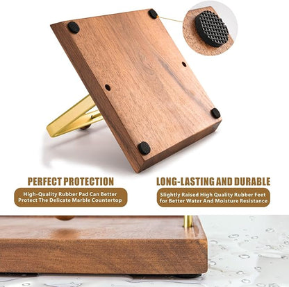 Wood Napkin Holder for Table, Square Tabletop Napkin Dispenser - Image 6