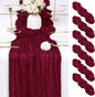 6 Pack Burgundy Cheesecloth Table Runner 17x108 Inch Semi Sheer Boho Gauze by Unknown