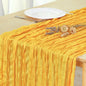 3 Pack Gold Cheesecloth Table Runner 120 Inch Boho Wedding Decor | Cheesecloth by Fixwal