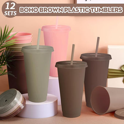 Skylety 12 Pcs Boho Plastic Cups - Image 4
