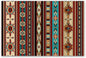 Southwestern Placemats Rustic Tribal Geometric Decorative Table Mat Antique Native Heat Resistant Place Mats for Dining Kitchen Party Holiday Decor 12x18Inch Set of 6