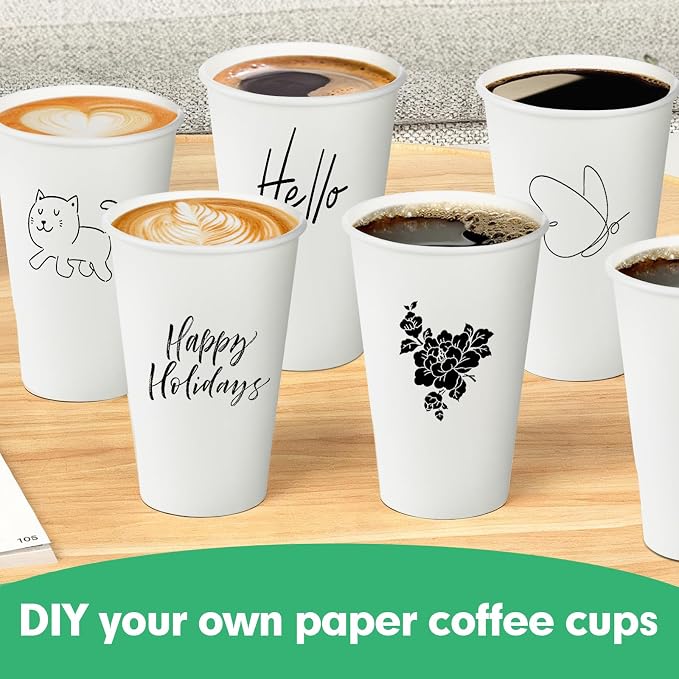 RAZCC 16 oz Paper Cups, 300 Pack 16oz Disposable Paper Coffee Cups, Coffee Cups - Image 6
