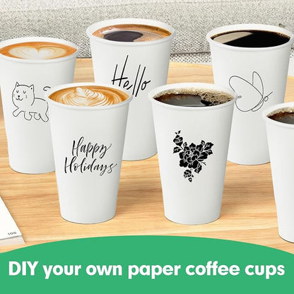 RAZCC 16 oz Paper Cups, 300 Pack 16oz Disposable Paper Coffee Cups, Coffee Cups - Image 6