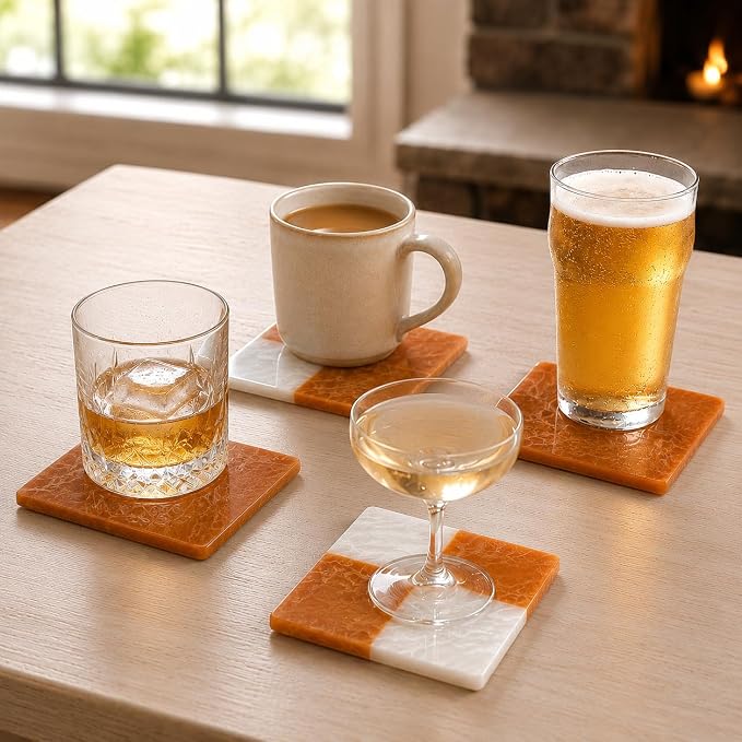 Folkulture Cute Fall Coasters, Non Slip, Coaster by FOLKULTURE