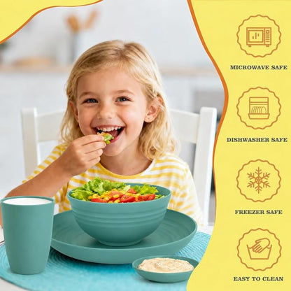 Unbreakable Wheat Straw Dinnerware Set 16 PCS - Image 4