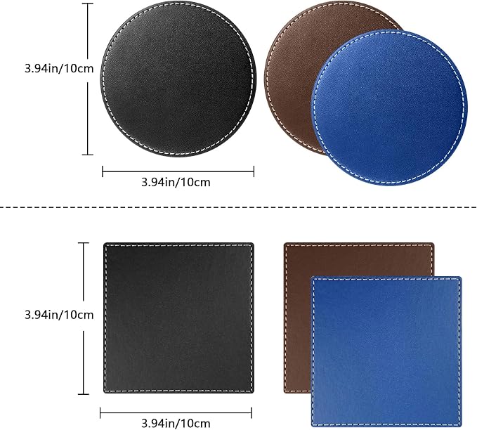 Custom Personalized Leather Coasters - Image 2