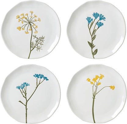 Lenox Wildflowers 4-Piece Tidbit Plates, Dessert Plate Set by Lenox