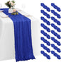 16 Pack Royal Blue Cheesecloth Table Runners 20x120 Inch Gauze Table Runner by Yorcari