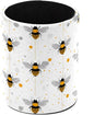 Leather Pen Holder for Desk, Bees Pencil Cup Pen Organizer Makeup Brush Holder by Unknown