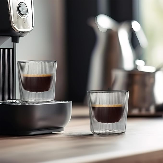 HOME & HONEY Double Walled Espresso Glasses Set of 2, 5.4 oz Borosilicate Glass - Image 8