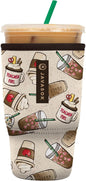 Sok It JavaSok Iced Coffee & Cold Soda Insulated Neoprene Cup Sleeve (Teacher's Favorite, Large: 30-32oz)