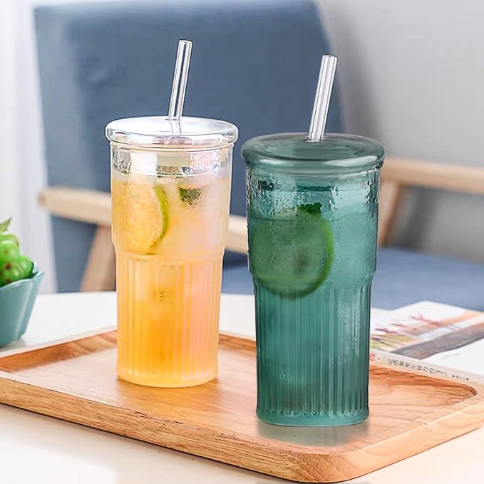 JunVpic Glass Coffee Tumbler, 20 oz Glass Cup - Image 4