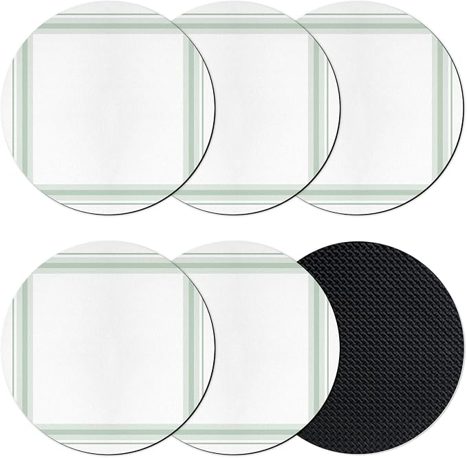 Simple Lines Coasters Set of 6, Absorbent Coasters by Unknown