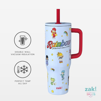 Zak Designs Rainbow Brite 30oz Spill-Proof Stainless Steel Travel Tumbler | BPA - Image 5