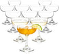 Champagne Glasses Set of 12-7oz Elegant Coupe Glasses, Crystal Cocktail Glasses by HAKEEMI