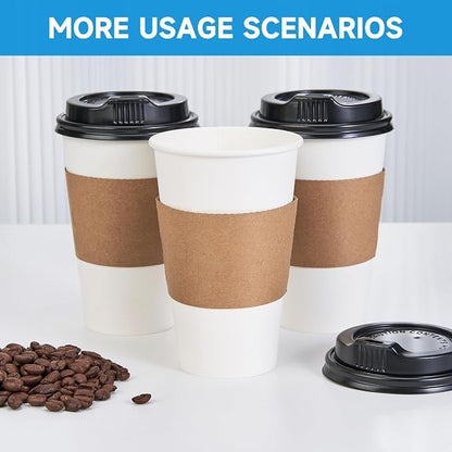 RACETOP 16 oz Disposable Paper Coffee Cups - Image 6
