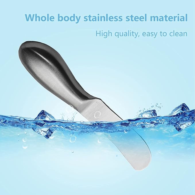 Hetenoyo 2Packs Butter Cheese Spreader Knife Stainless Steel Butter Spreader - Image 4
