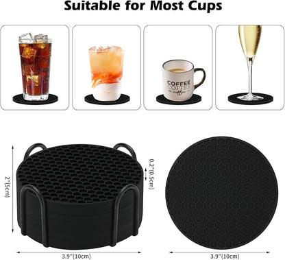 TWTLi 8-Pack Silicone Drink Coasters - Image 2