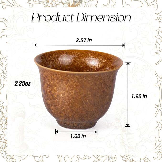 KAMMAK Ceramic Tea & Coffee Cups Set of 2 - Image 2