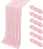 6 Pack Light Pink Cheesecloth Table Runner, 17 x 108 Inch, Gauze Cheese Cloth by Yorcari