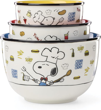 Lenox 897579 Chef Snoopy 3-Piece Bowl Set - Image 2