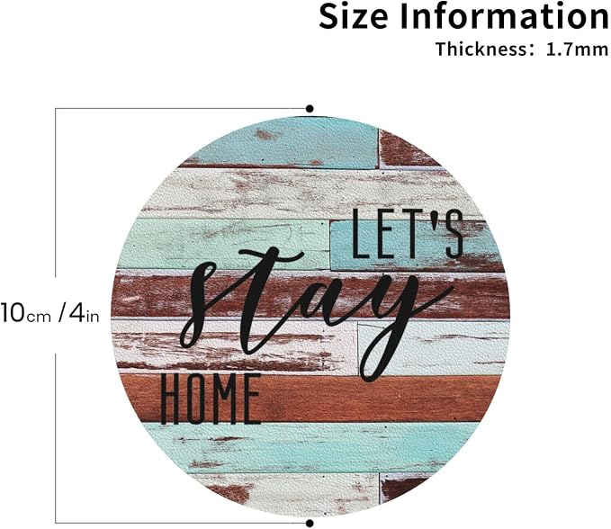 Farmhouse Wooden Home Coasters Set of 6 Coasters - Image 3