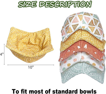 Cotton Microwavable Bowl Cozy, Microwave-Safe Hot Bowl Holders, Soup bowl Cozy - Image 2