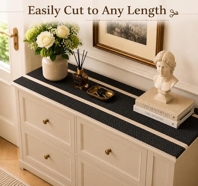 FAVE Woven Vinyl Table Runner 72x12 Inches Heat Resistant Table Runner | - Image 6