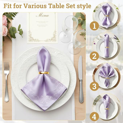 Suream Napkin Holders Set of 12, Stainless Steel Napkin Rings Bulk - Image 4