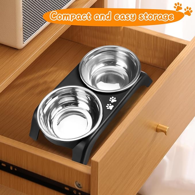 Elevated Dog Bowls for Small Dogs, 3” High Raised Dog Bowl Stand - Image 7