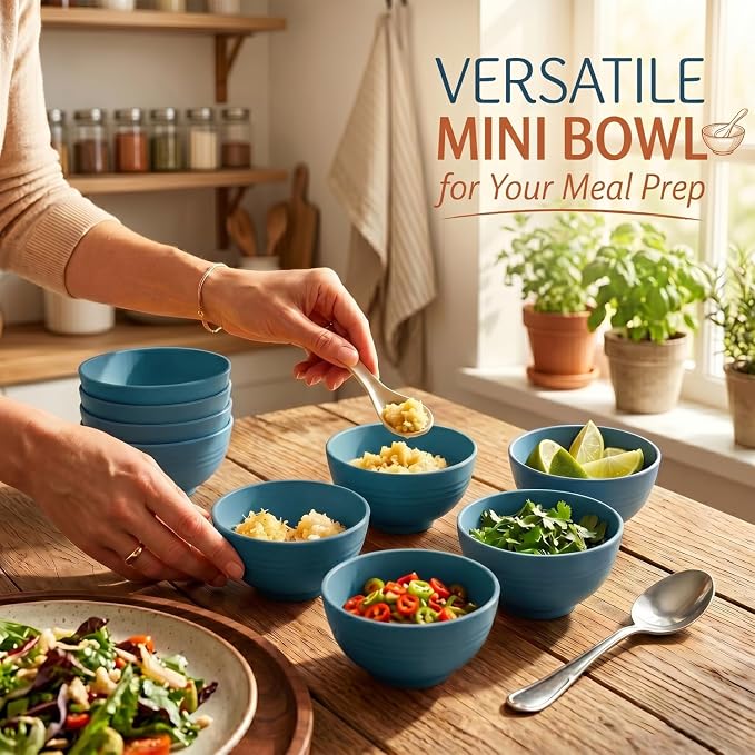 Small Plastic Bowls 10oz, Unbreakable Wheat Straw Bowls Sets of 8, Microwave & - Image 5