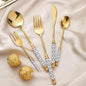 30-piece Silverware Set With Ceramic Handle, Premium Food Grade Stainless Steel Flatware Sets, Mirror Polished Cutlery Set, Dishwasher Safe (for 6 People)