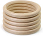 FoDau770 5pcs Natural Beech Wooden Rings, Unfinished Solid Wood Rings Heavy by FoDau770