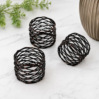 ALPHA Living HOME Napkin Rings Set 12 of Premium 100% Metal, Rust-Resistant - Image 3
