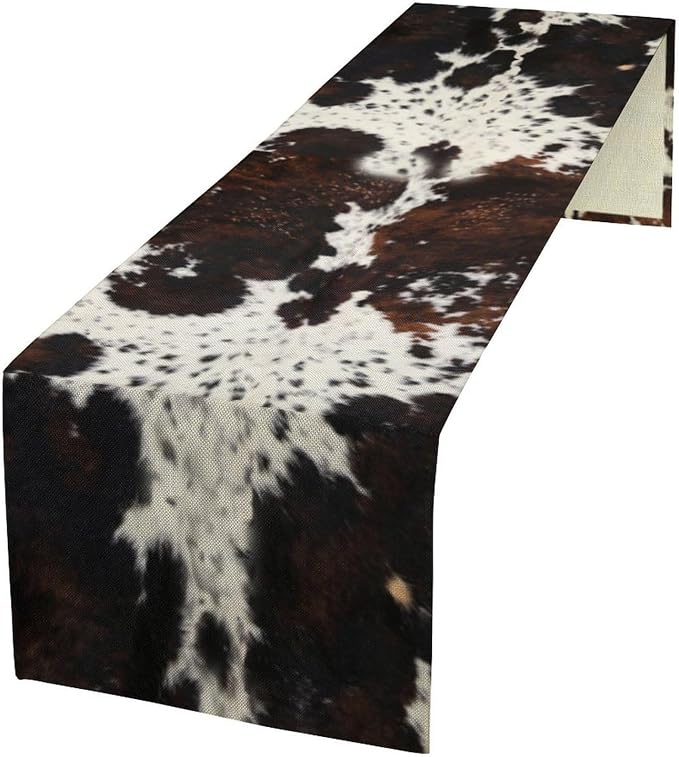 Cow Print Table Runner, 13x90 in by Yearn+Jear