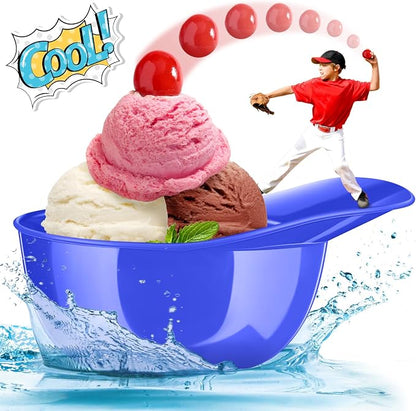 Ice Cream Dessert Baseball Cap Bowls Baseball Helmet Snack Bowl 8 oz Mini Party - Image 3