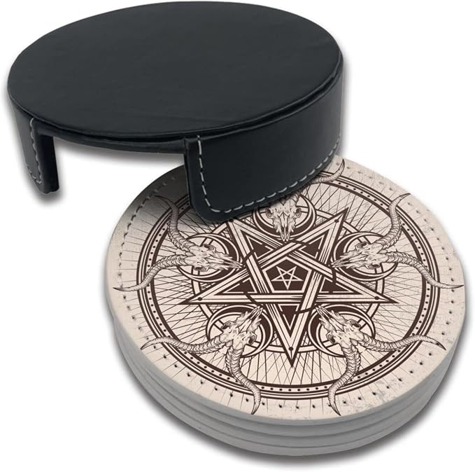 Satan Goat Skull Coasters for Drinks - Image 5