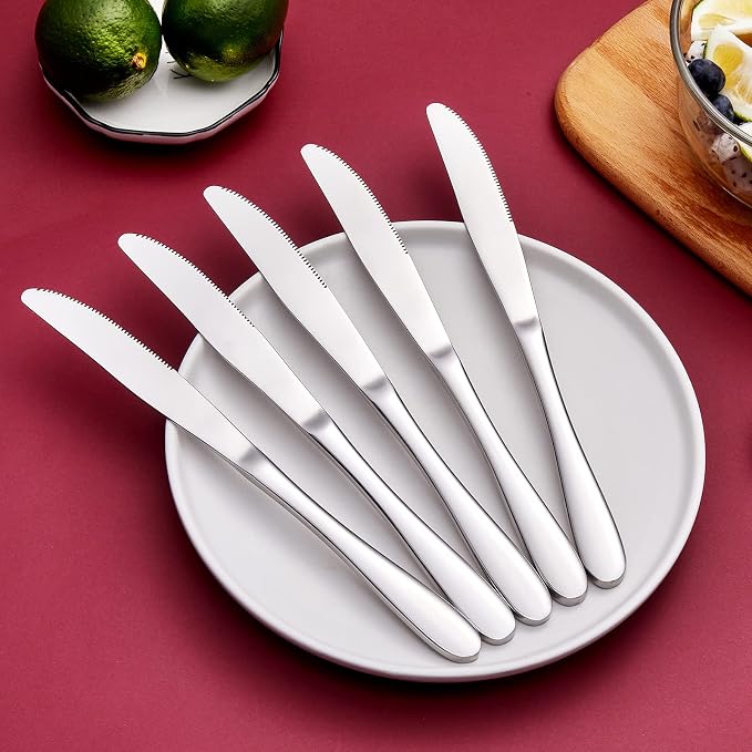 Aebeky 8-Piece Stainless Steel Table Knives, Dinner Knives Set - Image 5