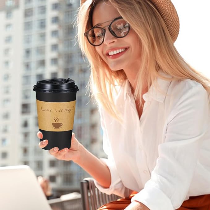 Lamosi 500 Pack 16 oz Coffee Cups, Disposable To Go Paper Cups - Image 4